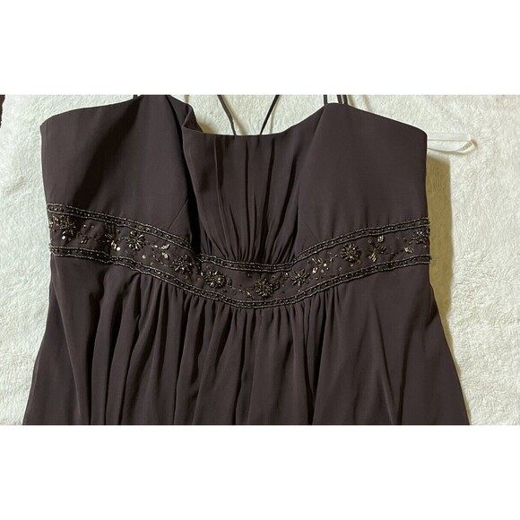 David's Bridal Long Formal Gown Size 22 Mocha Brown Sequins Strapless - Picture 2 of 10